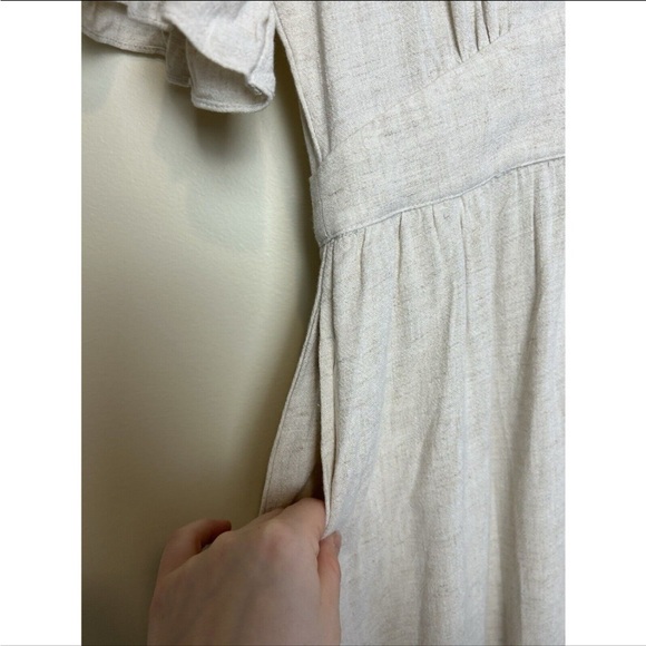 Cream Button-Down Dress - Picture 4 of 6